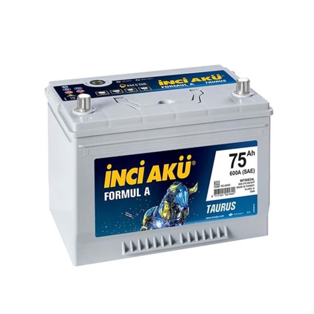 12V75AH Formul A Taurus ( Ters Kutup ) D26 İNCİ