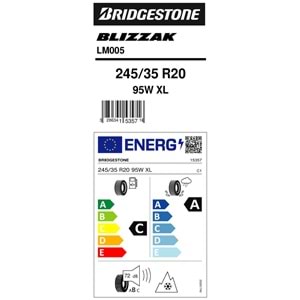 245/35R20 BLIZZAK LM005 95W XL M+S / SFM BS