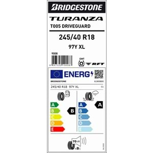 245/40R18 T005 DRIVEGUARD RFT 97Y XL TPMS'li Tüm Binek Araçlar için BS