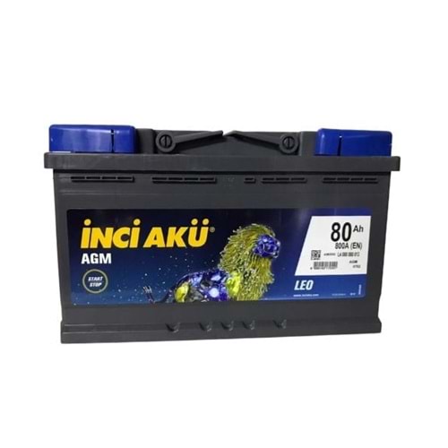 12V80AH Start-Stop AGM Leo L4 İNCİ