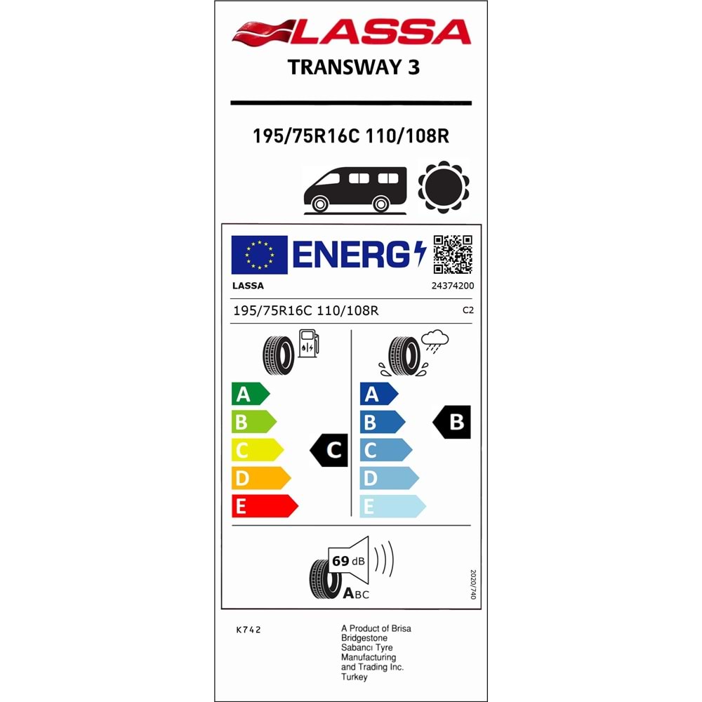195/75R16C 10PR 110/108R TRANSWAY 3
